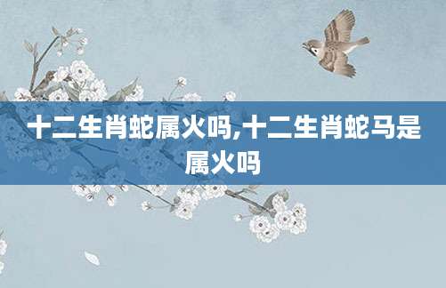 十二生肖蛇属火吗,十二生肖蛇马是属火吗