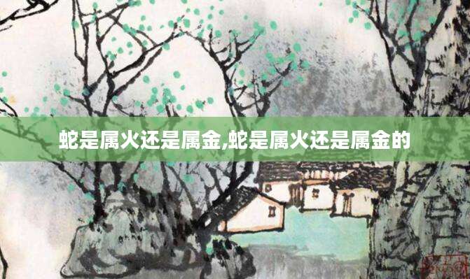 蛇是属火还是属金,蛇是属火还是属金的