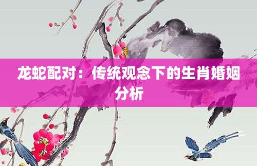 龙蛇配对：传统观念下的生肖婚姻分析