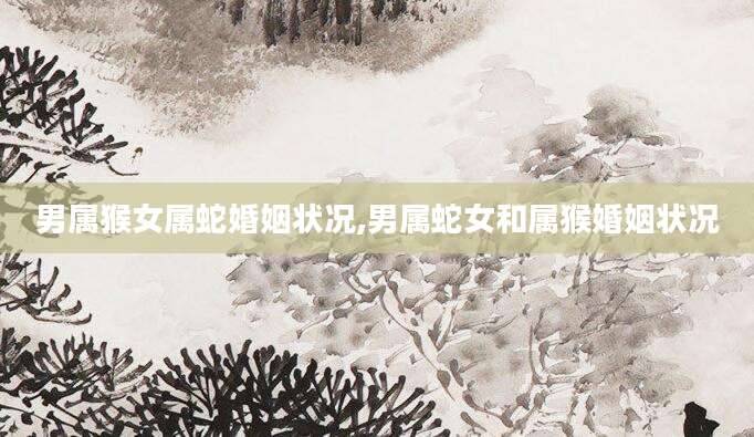 男属猴女属蛇婚姻状况,男属蛇女和属猴婚姻状况