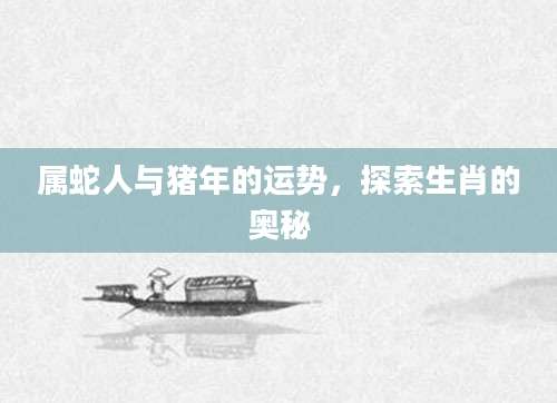 属蛇人与猪年的运势，探索生肖的奥秘