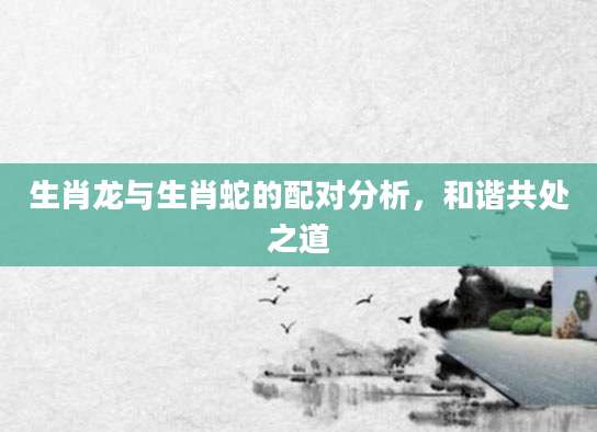 生肖龙与生肖蛇的配对分析，和谐共处之道
