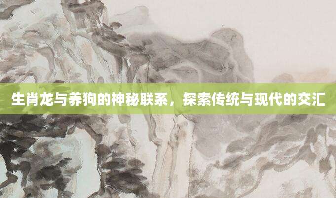 生肖龙与养狗的神秘联系，探索传统与现代的交汇