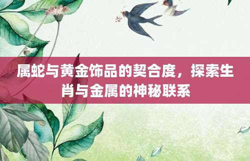 属蛇与黄金饰品的契合度，探索生肖与金属的神秘联系