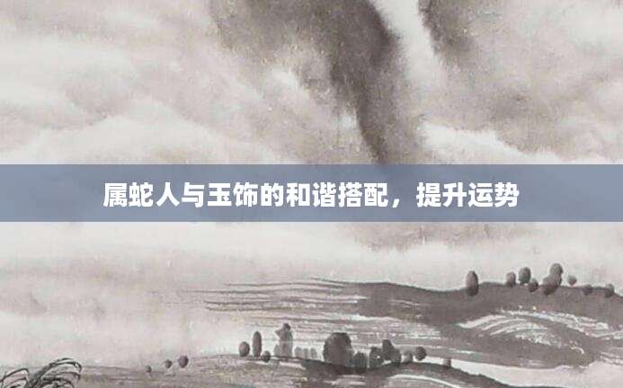 属蛇人与玉饰的和谐搭配，提升运势