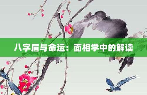八字眉与命运：面相学中的解读