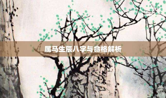 属马生辰八字与命格解析