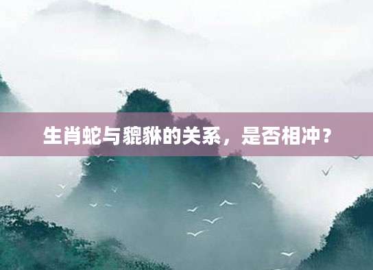 生肖蛇与貔貅的关系，是否相冲？