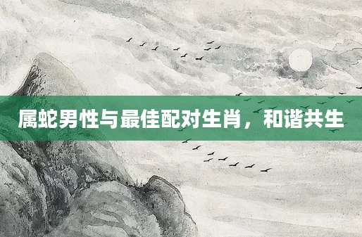 属蛇男性与最佳配对生肖，和谐共生