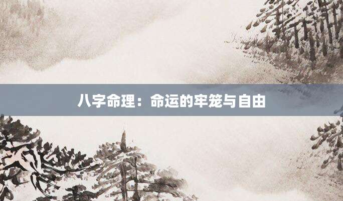 八字命理：命运的牢笼与自由