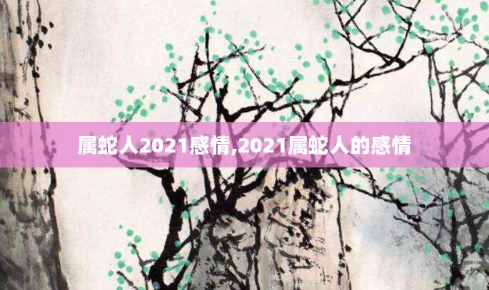 属蛇人2021感情,2021属蛇人的感情