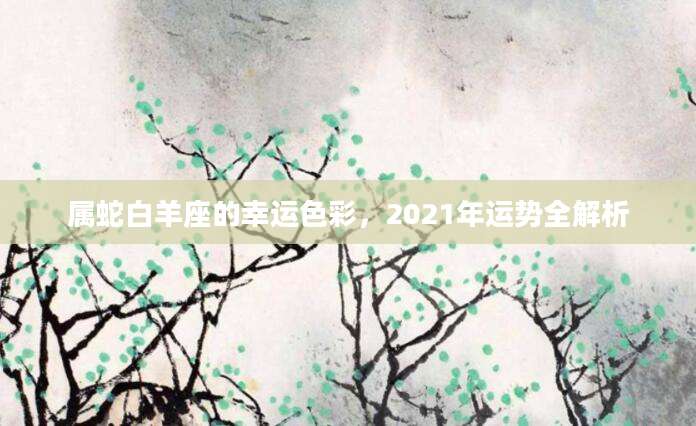 属蛇白羊座的幸运色彩，2021年运势全解析