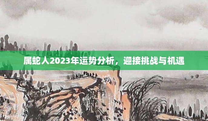 属蛇人2023年运势分析，迎接挑战与机遇