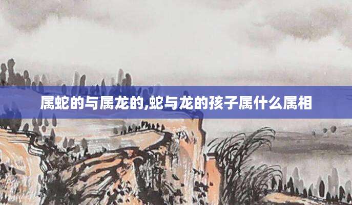 属蛇的与属龙的,蛇与龙的孩子属什么属相