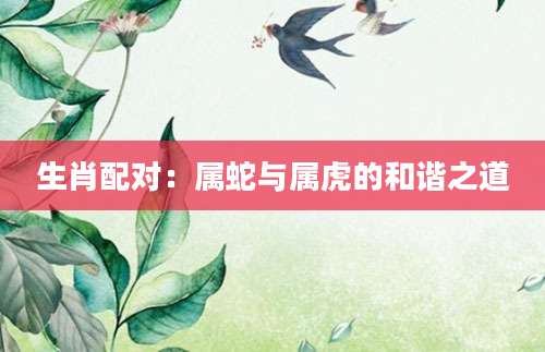 生肖配对：属蛇与属虎的和谐之道