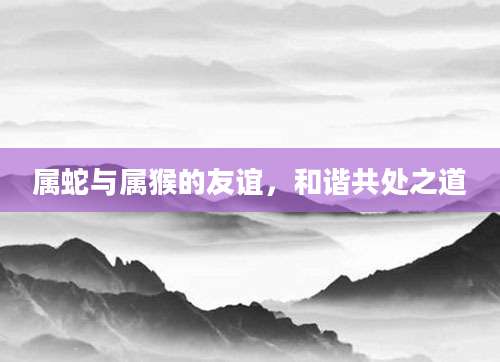 属蛇与属猴的友谊，和谐共处之道