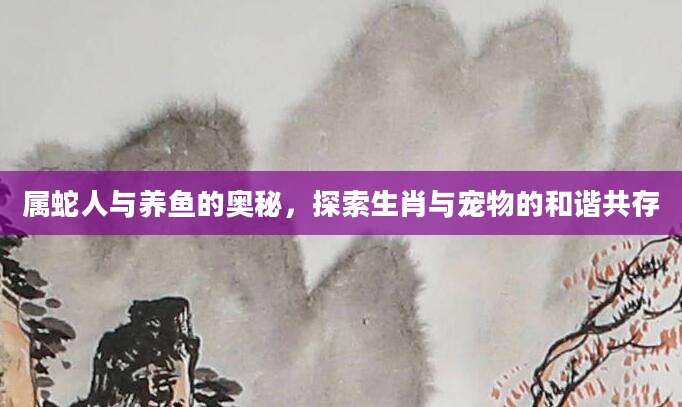 属蛇人与养鱼的奥秘，探索生肖与宠物的和谐共存