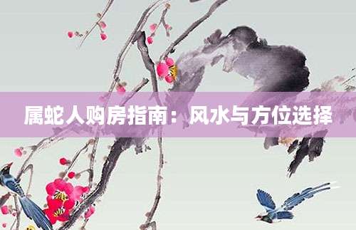 属蛇人购房指南：风水与方位选择