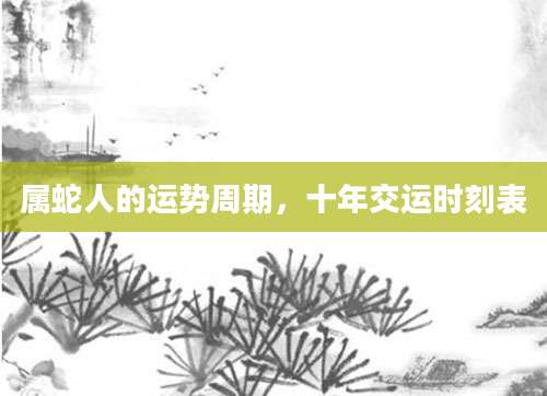 属蛇人的运势周期，十年交运时刻表
