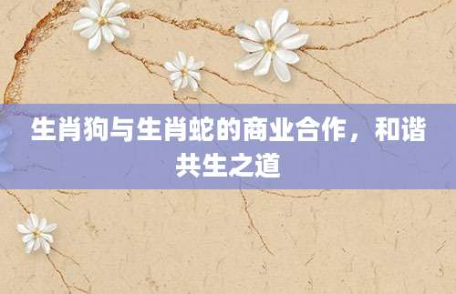 生肖狗与生肖蛇的商业合作，和谐共生之道