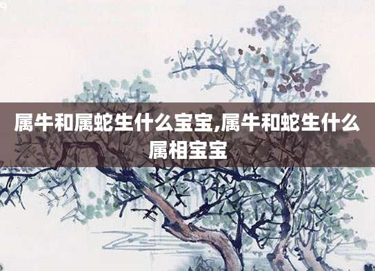属牛和属蛇生什么宝宝,属牛和蛇生什么属相宝宝
