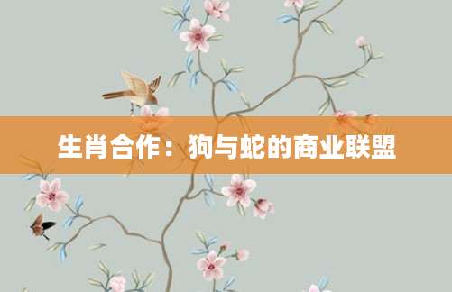 生肖合作：狗与蛇的商业联盟
