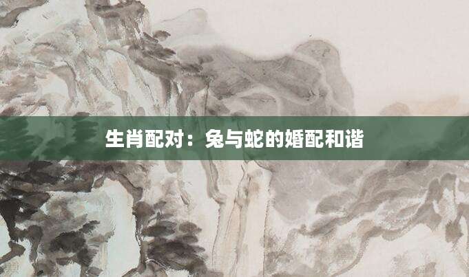 生肖配对：兔与蛇的婚配和谐