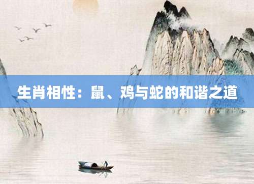 生肖相性：鼠、鸡与蛇的和谐之道