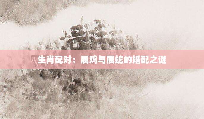 生肖配对：属鸡与属蛇的婚配之谜
