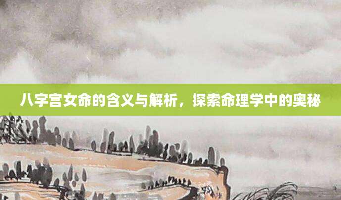 八字宫女命的含义与解析，探索命理学中的奥秘
