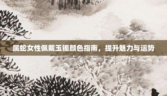 属蛇女性佩戴玉镯颜色指南，提升魅力与运势